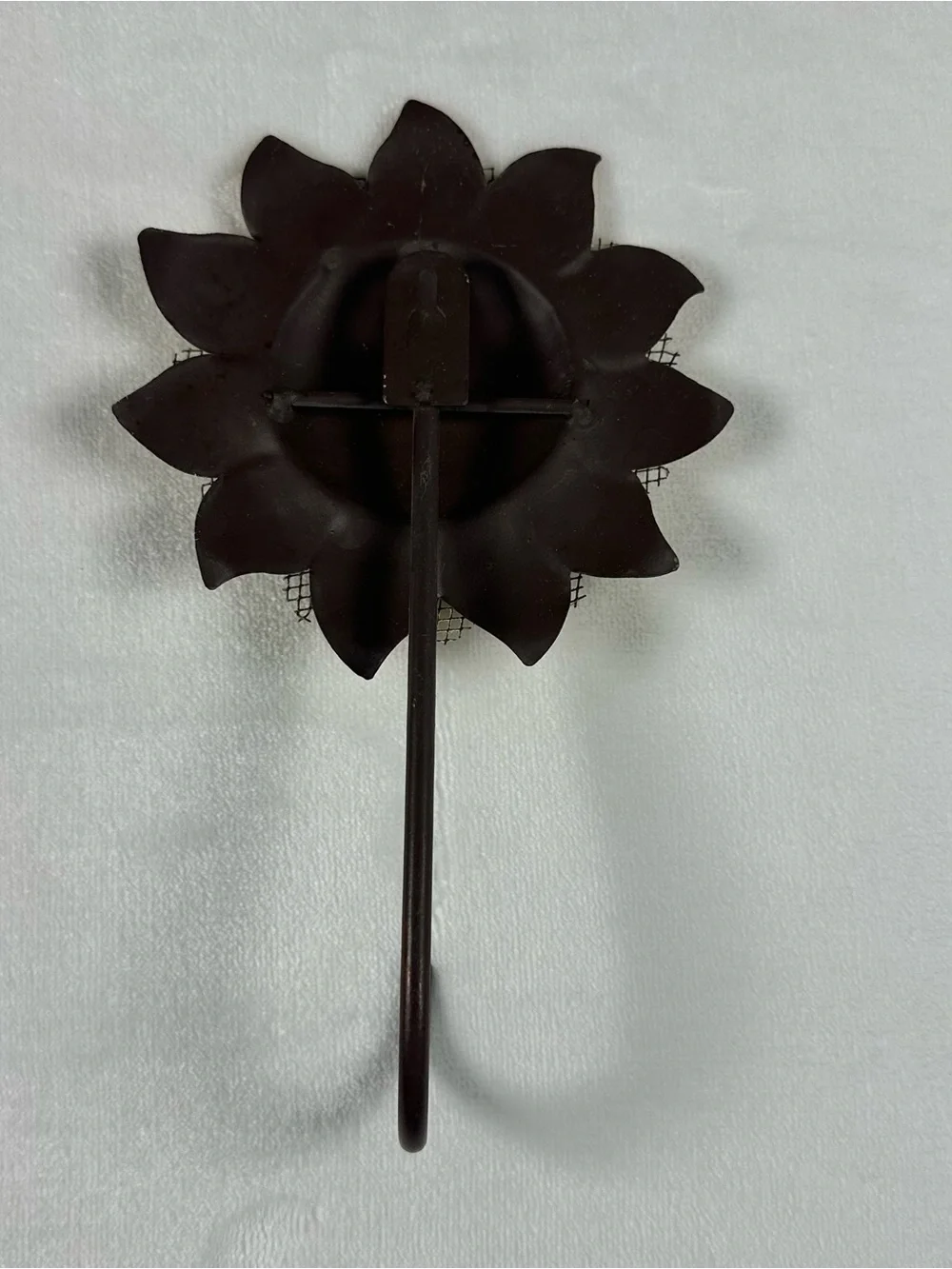 Metal Sunflower Wall Hook - Yellow Decorative Wall Decor